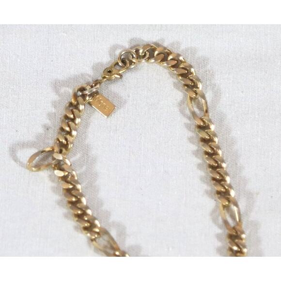 Monet Gold Tone Chain Bracelet Chunky Figaro Links - Picture 5 of 6